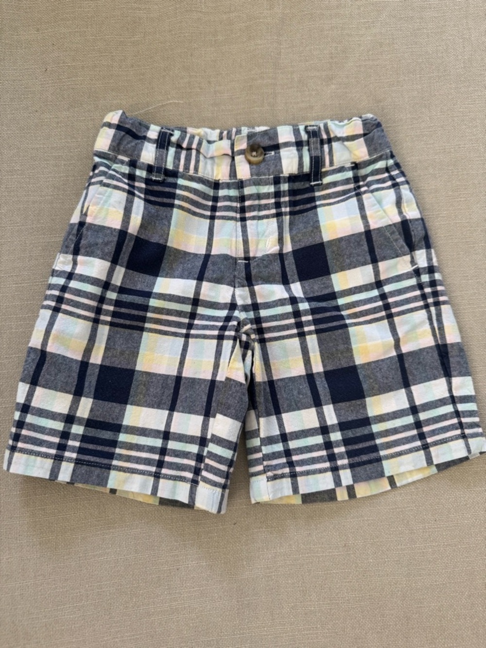 Janie & Jack Boys Plaid Cotton Shorts